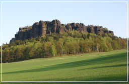 Blick vom Haus auf den Pfaffenstein